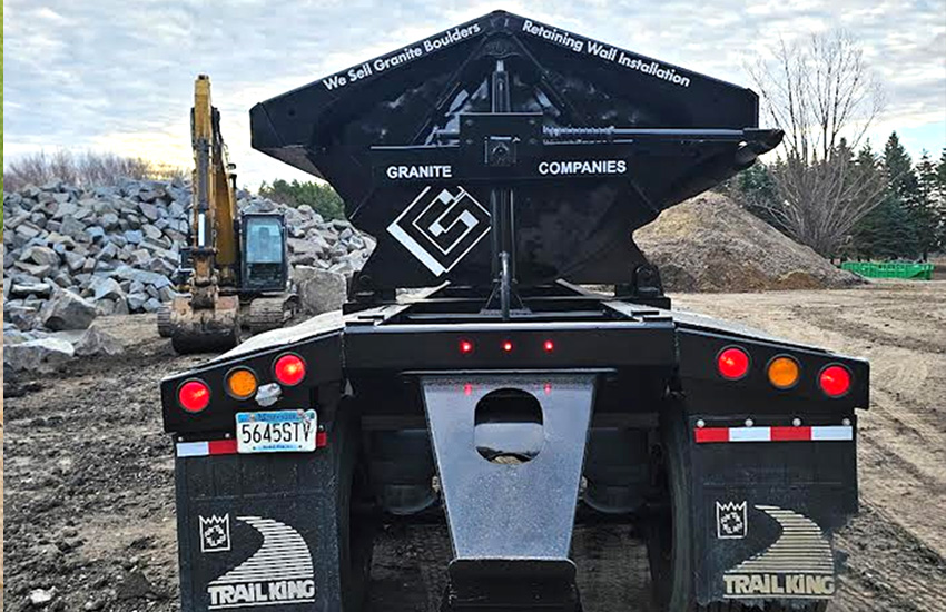 Granite transport truck