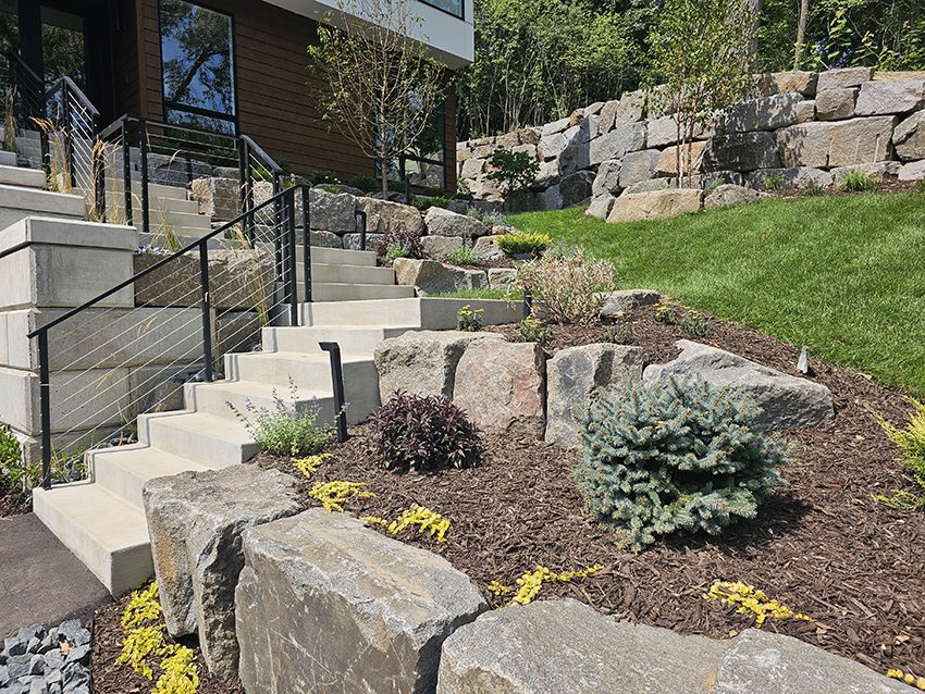 Residential Granite Wall With Steps | Granite Companies MN