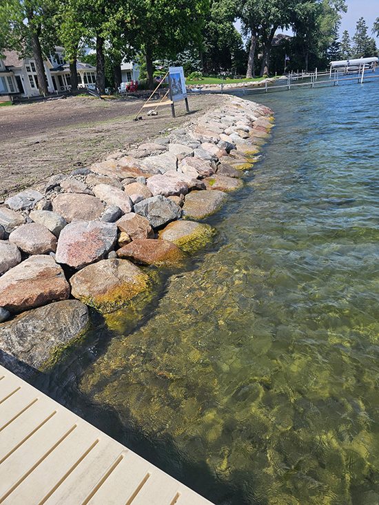 Shoreline Residential Riprap Shoreline Along A Lake | Granite Companies MN